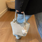 Sweet Style Zipper PU Square Women's Shoulder Crossbody Bag Solid Color Popular Commuting Fashion Small Square Bags
