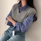 Blue Slim Fit Bottoming Shirt