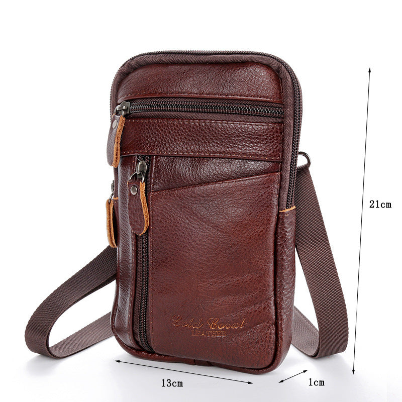 Men's Mobile Phone Bag, Wear Belt, Outdoor Sports, One-shoulder Small Bag