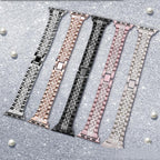 Zinc Alloy Diamond Inlaid Metal Chain Strap