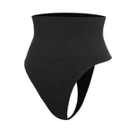 Mid Waist Seamless T-back Belly Striped Briefs High Elastic Plus Fishbone Thin Women's Underwear