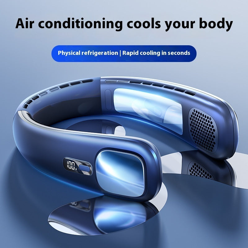 Usb Rechargeable Long Endurance Mute Leaf-free Halter Little Fan Portable Outdoor