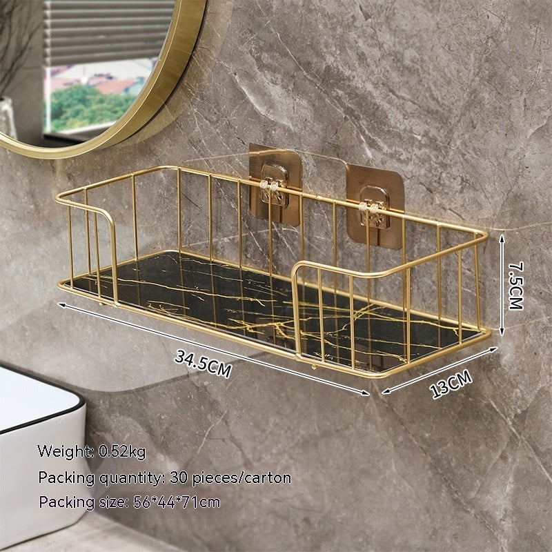 Toilet Storage Punch-free Toilet Shower Gel Cosmetics Wash Supplies Storage Shelf