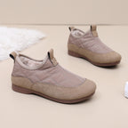 Winter Cloth Shoes For Women Plus Velvet Soft Bottom One Pedal Cotton Shoes Warm Flat Bottom Gommino